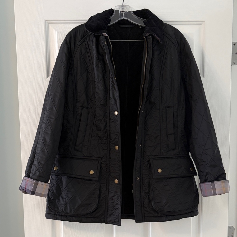 Barbour Black Quilted Utility Jacket